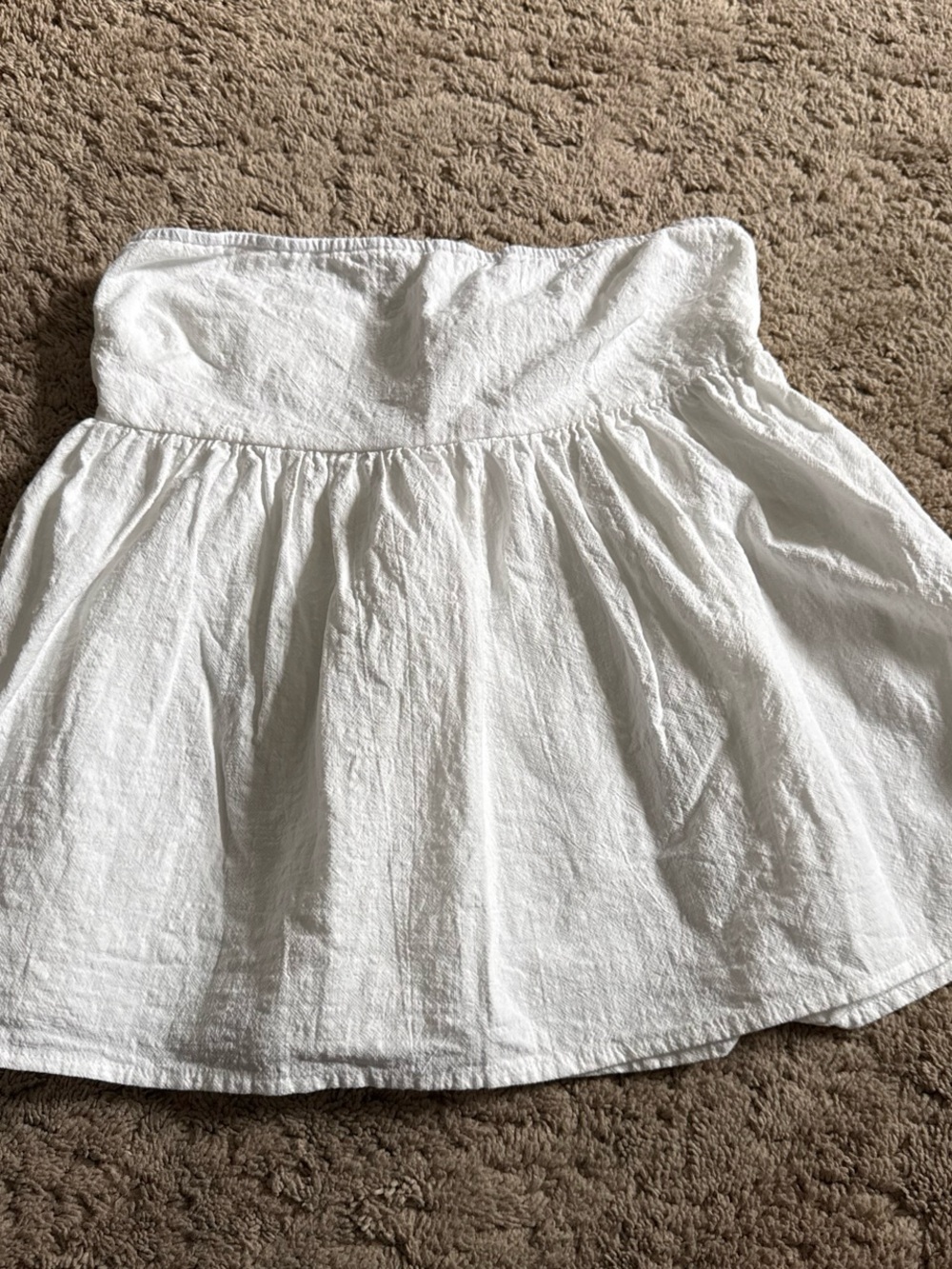 White Strapless Summer Shirt